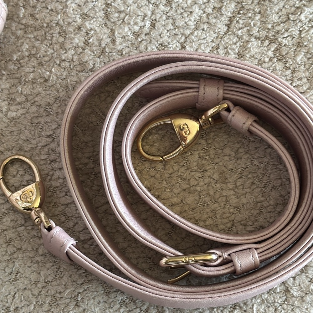 Dior Medium Lady Bag in pink  lambskin leather with Cannage stitching - Picture 16 of 16